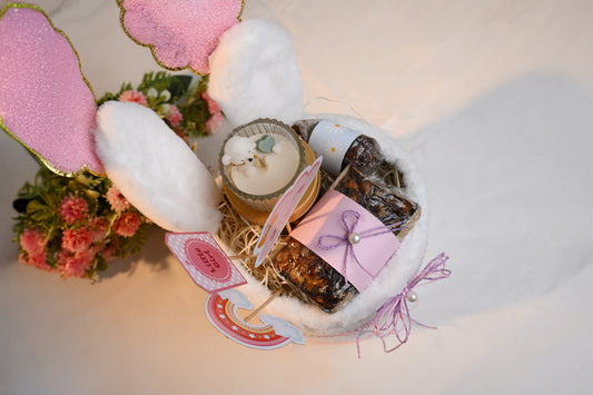 Fluffy Bunny White Hamper